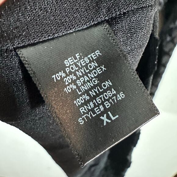 TUCKERNUCK Black Mally Burnout Turtleneck Womans XL Classic Chic - Picture 11 of 12